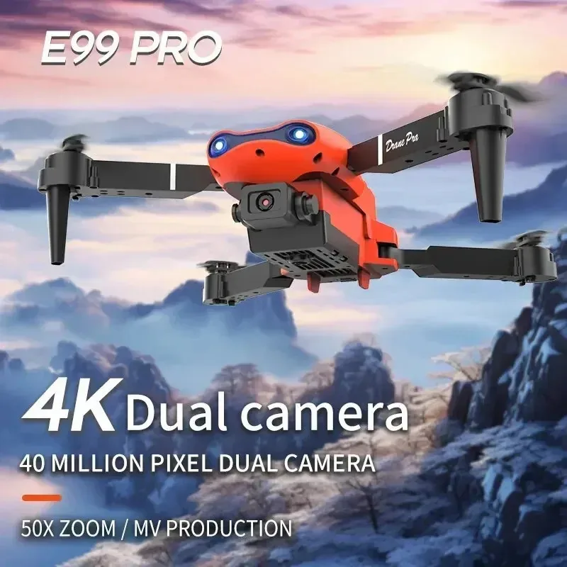 

2025 Professinal Drone With 1080P Wide Angle HD Camera E99Pro RC Drone 4K Foldable Helicopter WIFI FPV Height Hold Gift Toy