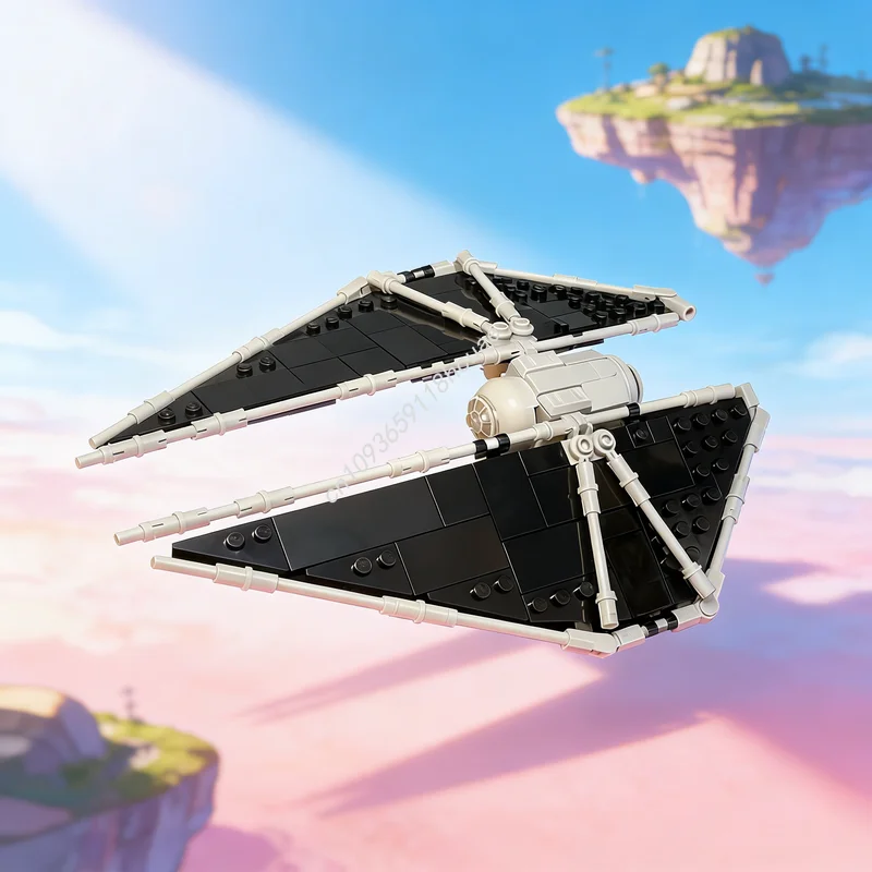 

228 деталей MOC Star Battle TIE Striker, конструктор, развивающая игрушка для сборки, креативный подарок на Рождество, обучающая модель