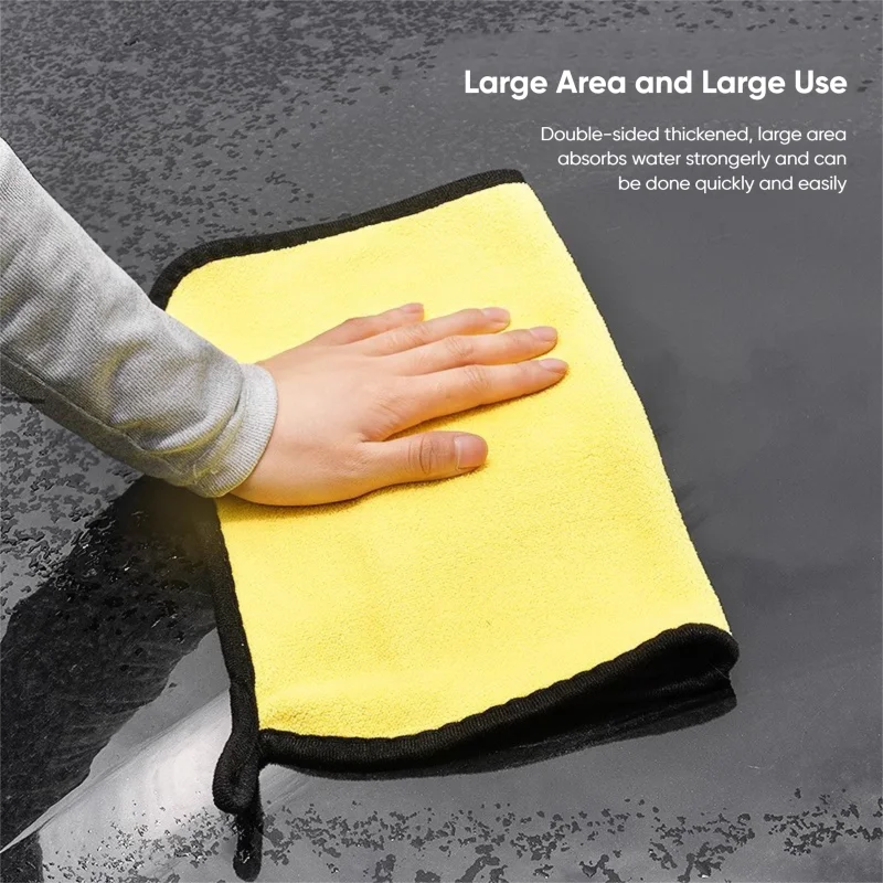 2/5Pcs Car Wash Microfiber Towel 30*30cm 30*60cm Car Cleaning Drying Cloth Care Cloth Car Wash Towel Kitchen Towel