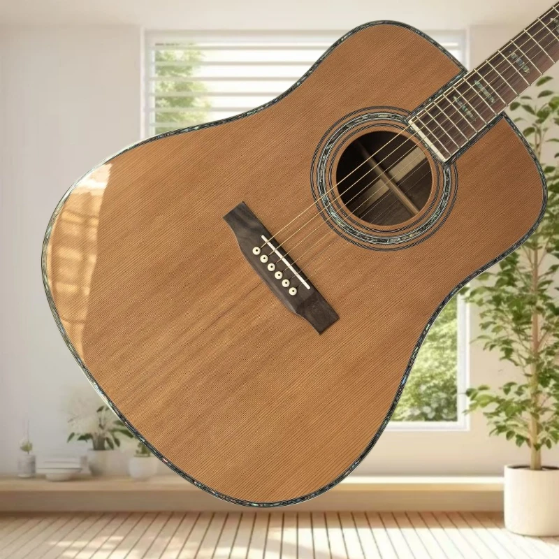 41 Inch D45 D Acoustic Guitar Red Cedar Top Rosewood Back Sides Abalone Binding Singing Fingerstyle Hot Sale Free Shipping