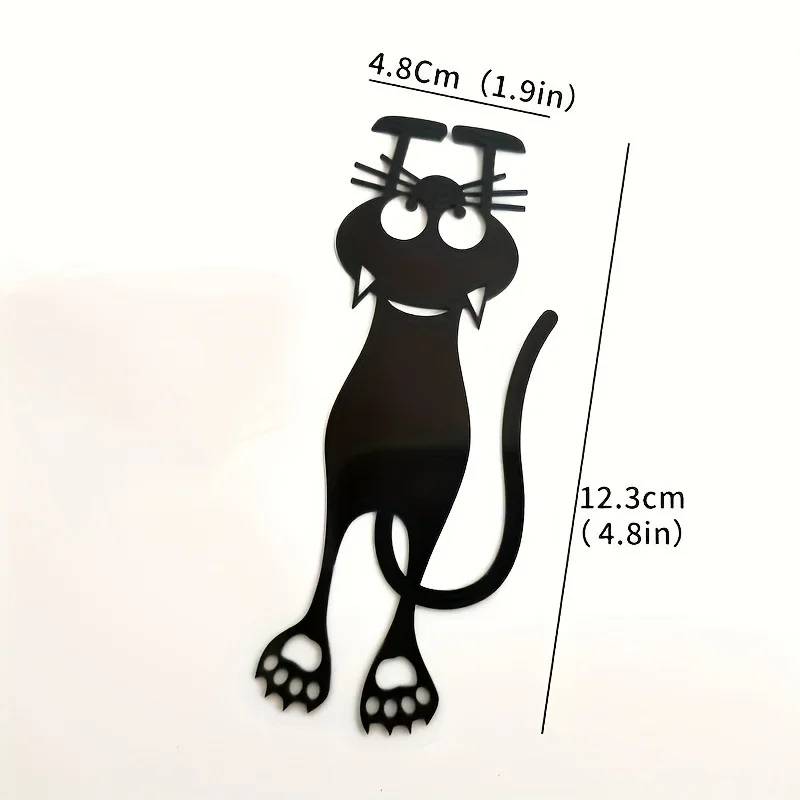 Creative bookmarks, hollow black cat bookmarks, suitable for teachers, students, book lovers, school offices and household items