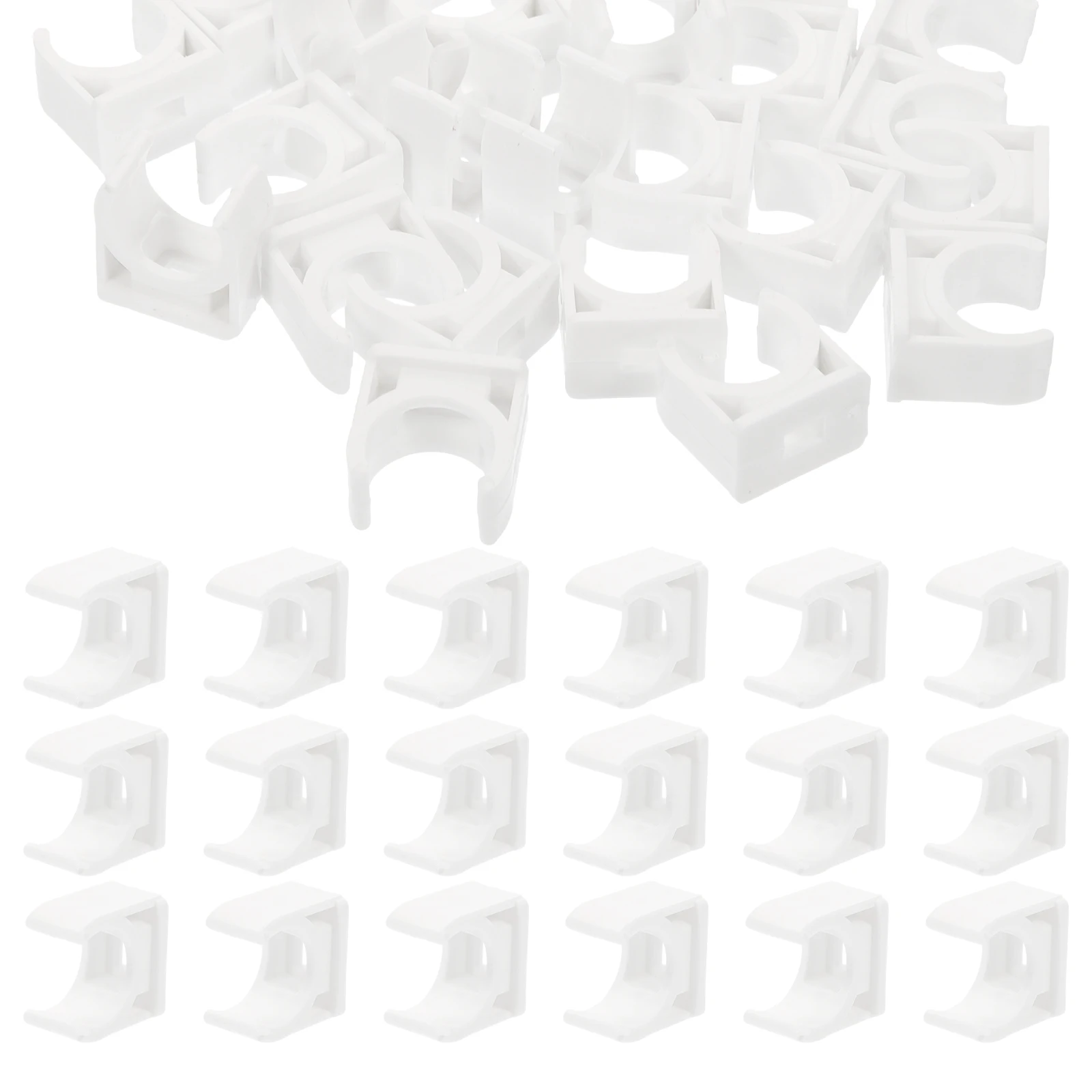 

50pcs U-Shaped PVC Pipe Clamp Corrosion Resistant Fastener Small Diameter Hose Support for Fuel Silicone Fixing Tool