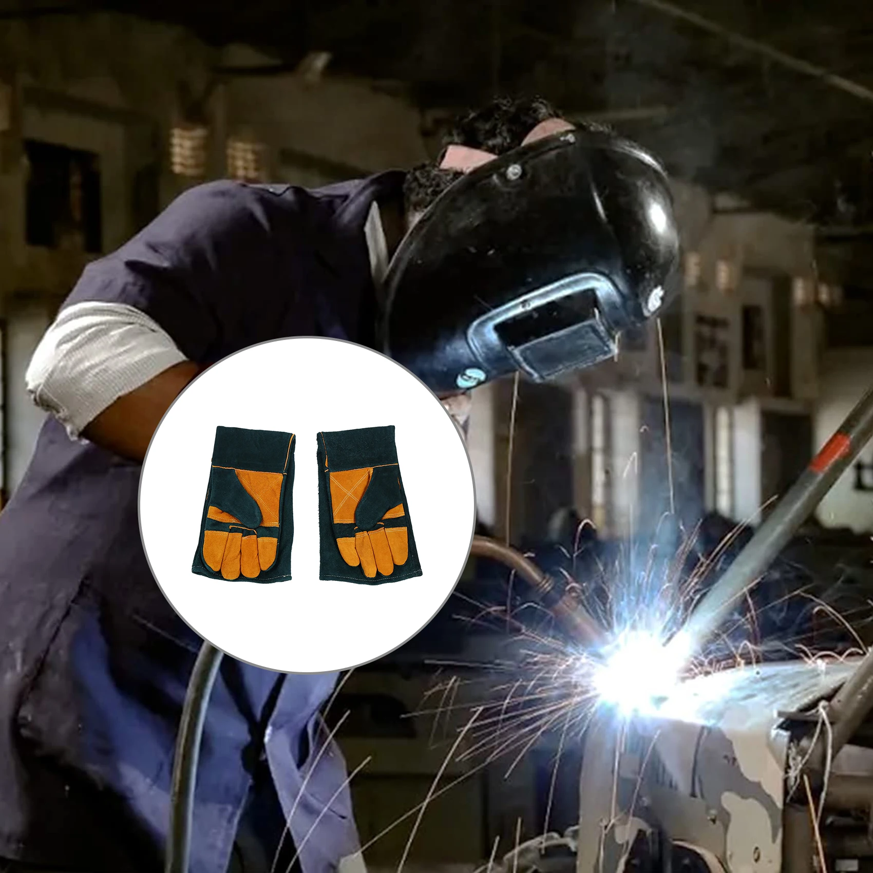 

Перчатки для сварки барбекю, термостойкие/огнестойкие перчатки, перчатки/держатели горшков, для духовок, перчатки для обработки животных-A83Z