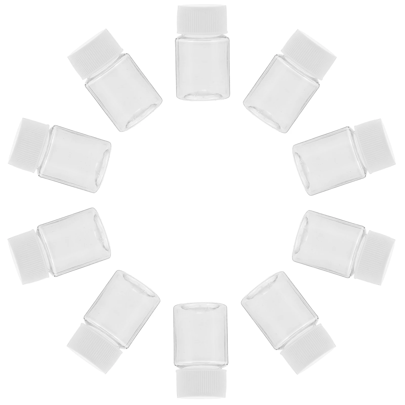 

10Pcs Clear Plastic Reagent Bottles Wide Mouth Leakproof Storage Containers for Lab Sample Liquid Solid Storage