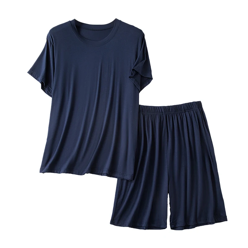 Heren Zomer Spwear Modal Ice Silk ort Sve T-shirt Dun Groot Formaat Casual orts Home Kleding Set Comfortabel Ademend