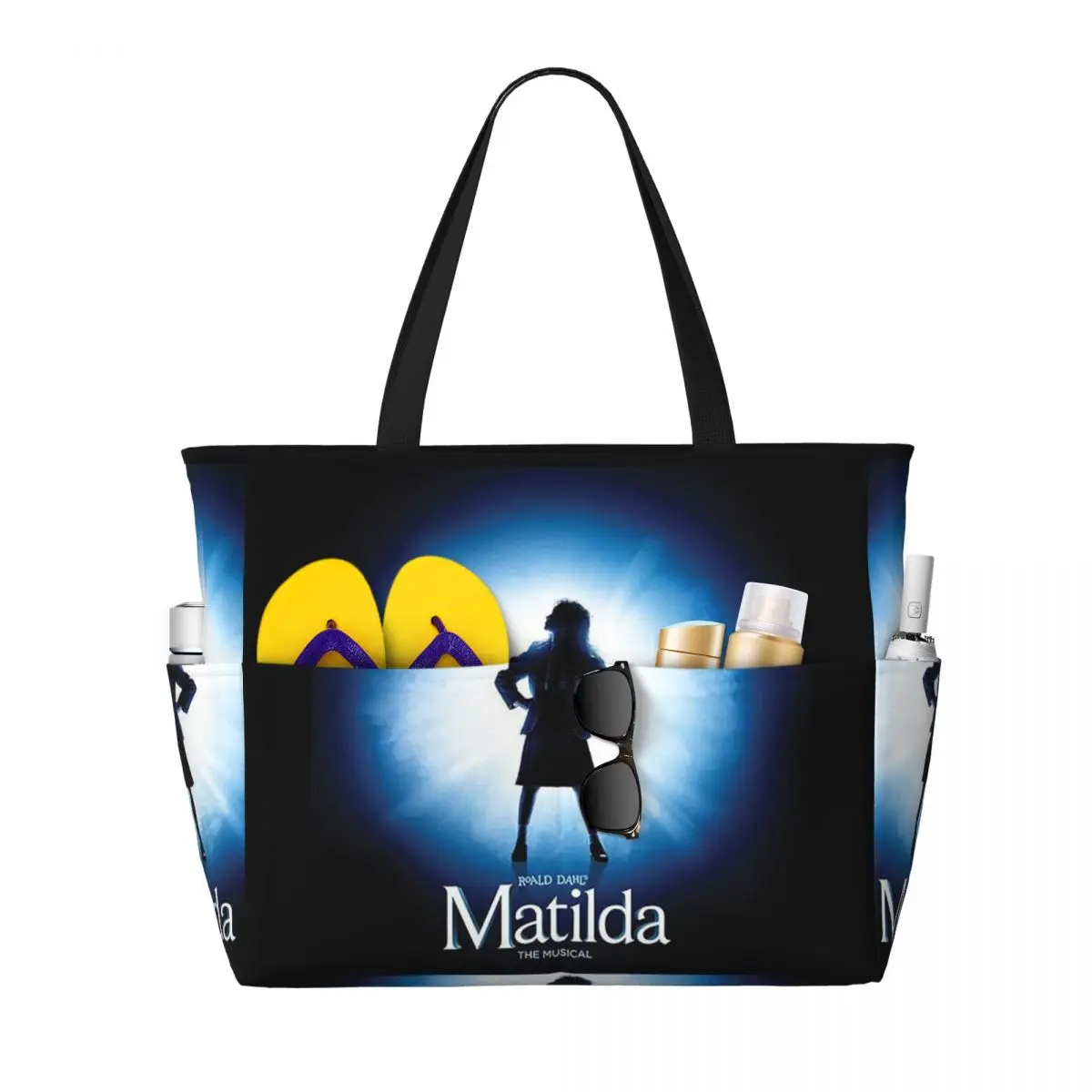 

Roald Dahl Matilda The Musical Beach Tote Bag Sport Gym Yoga Duffle Large Tote Bag Women Travel Bag Fitness bag