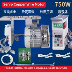 Industrial Sewing Machine Energy-saving Motor 220V 750W Flat Double-needle Machine Brushless Ac Servo Motor Control Box Silent