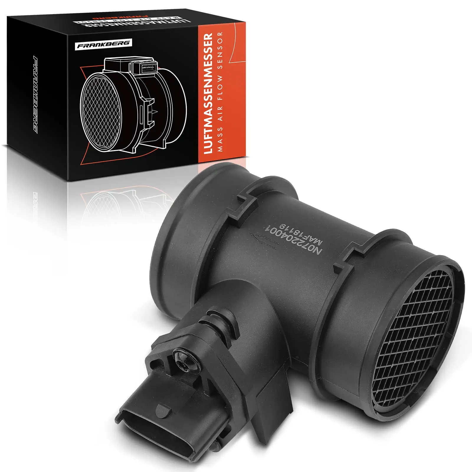 Frankberg 1x Mass Air Flow Meter voor Opel Agila (A) Astra G CC Classic Caravan Saloon H GTC Twintop Combo Tour Corsa C 101285
