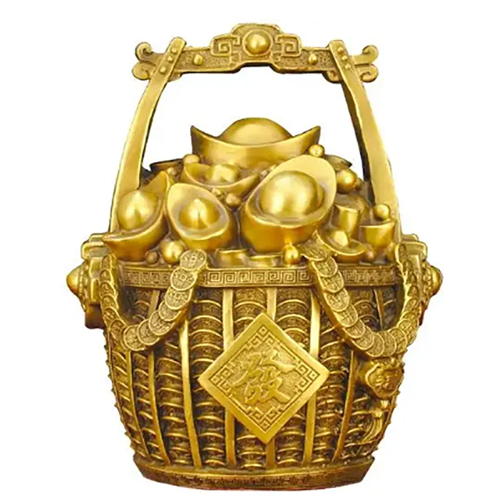 A bucket of gold ornaments, a brass treasure trove, a bucket of Jiangshan living room, a store mascot decoration