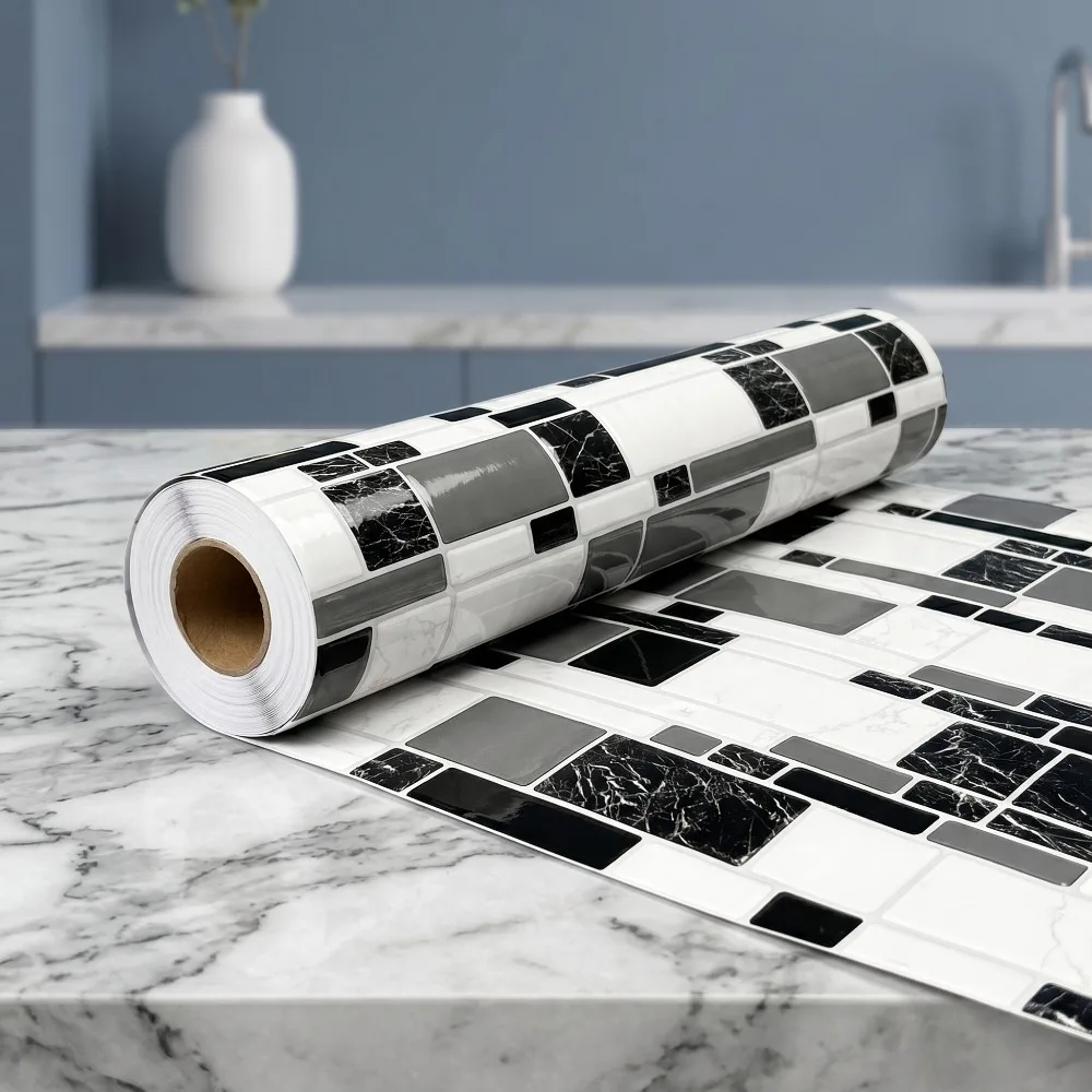 Vintage 3D Brick Effect Peel & Stick Wallpaper, PVC Self Adhesive Wall Sticker for Dorm Room Living Room Wall Decor