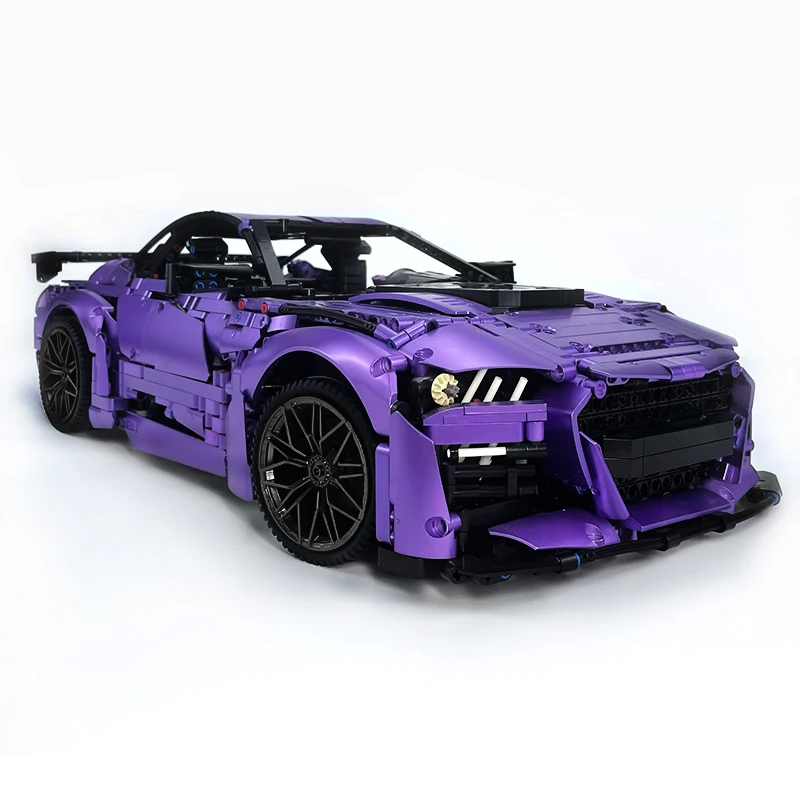 High-Tech MOC165802 placcatura viola Super Sports Car 1:8 modello Buidling Blocks mattoni assemblaggio Puzzle giocattoli regalo di compleanno per bambini