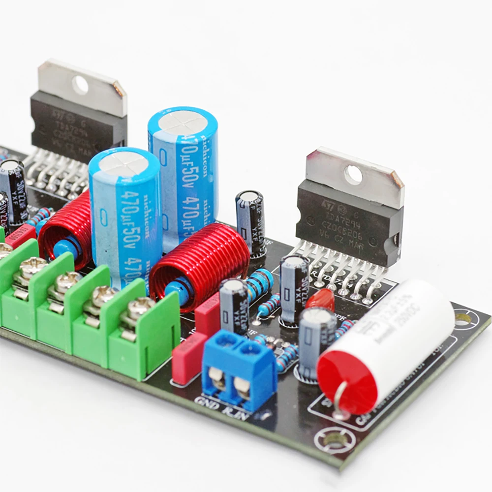 Imagem -03 - Clássico Áudio Amplificador Board Faça Você Mesmo Peças Kit Dual Channel Hifi Pcb Tda7294 200w