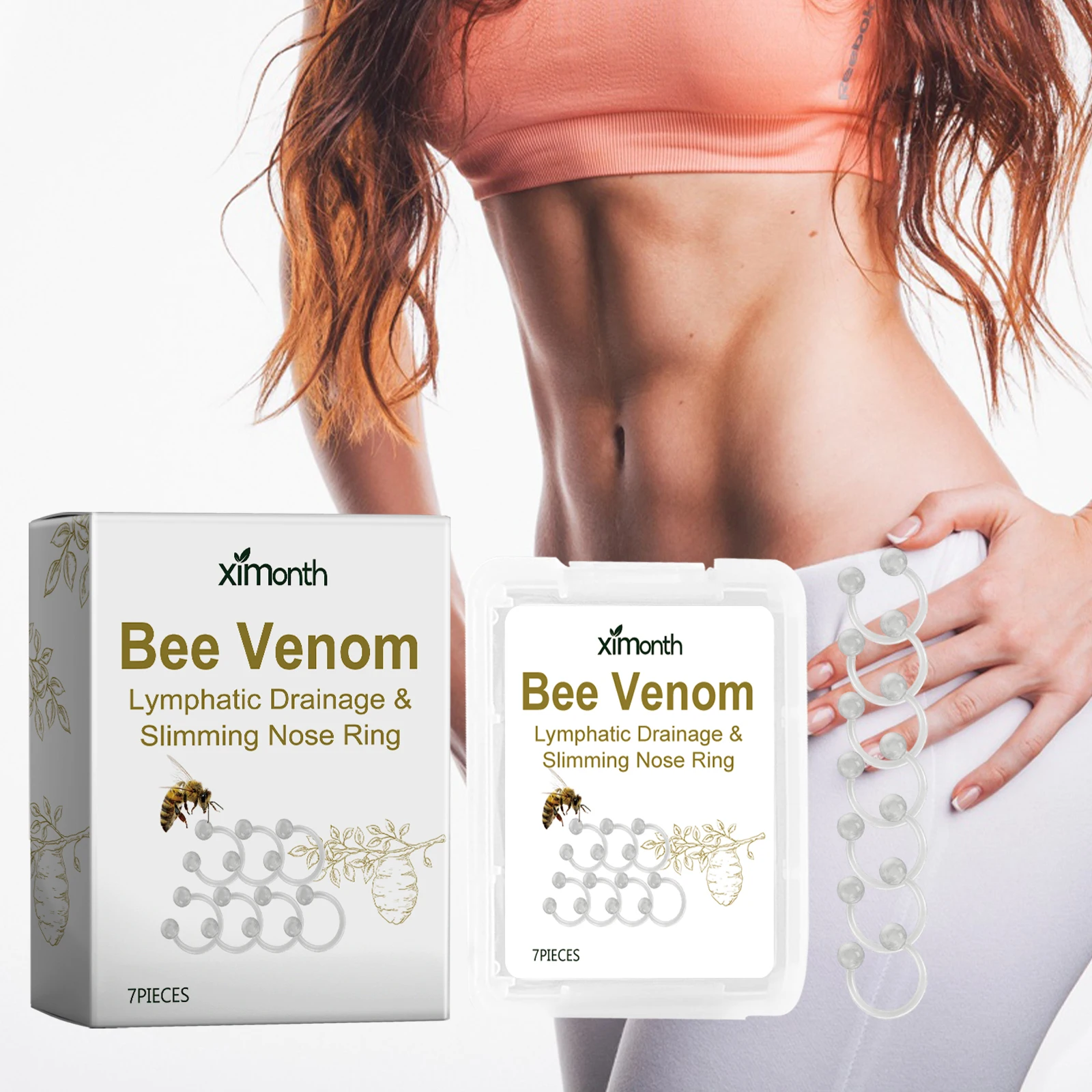 7 قطعة التخسيس العلاج بالابر الأنف التصريف اللمفاوي تقليل البطن السيلوليت رقيقة الذراع الساق حرق تشكيل الجسم ثبات الرعاية الصحية #3