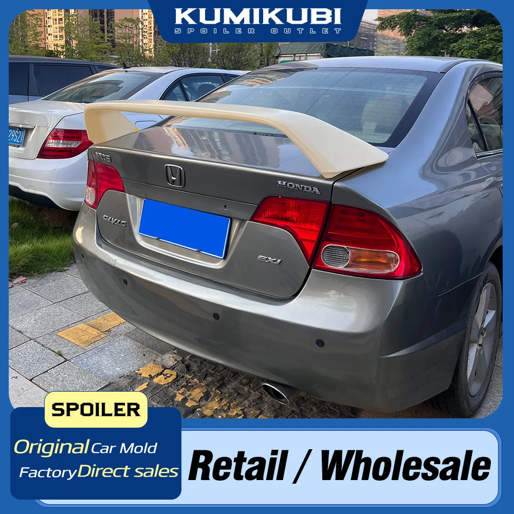 

Для 2006-2011 Honda Civic задняя крышка багажника, спойлер, хвостовые крылья, большой стиль, материал ABS, автомобильный Стайлинг, тюнинг, комплект кузова, аксессуары