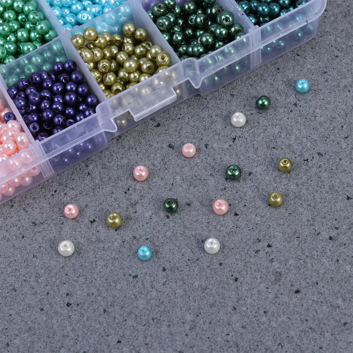 

1000Pcs Pearl Beads Jewelry Making Box Size 13x6x25cm DIY Bracelet Necklace Craft Accessories for Unique Gifts