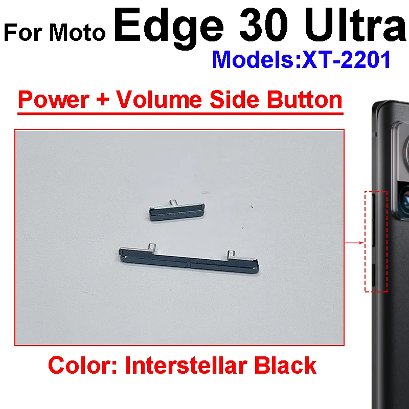 Para motorola moto edge 30 neo XT2245-1 edge 30 ultra XT-2201 botão de volume de energia botão chave lateral peças de cabo flexível