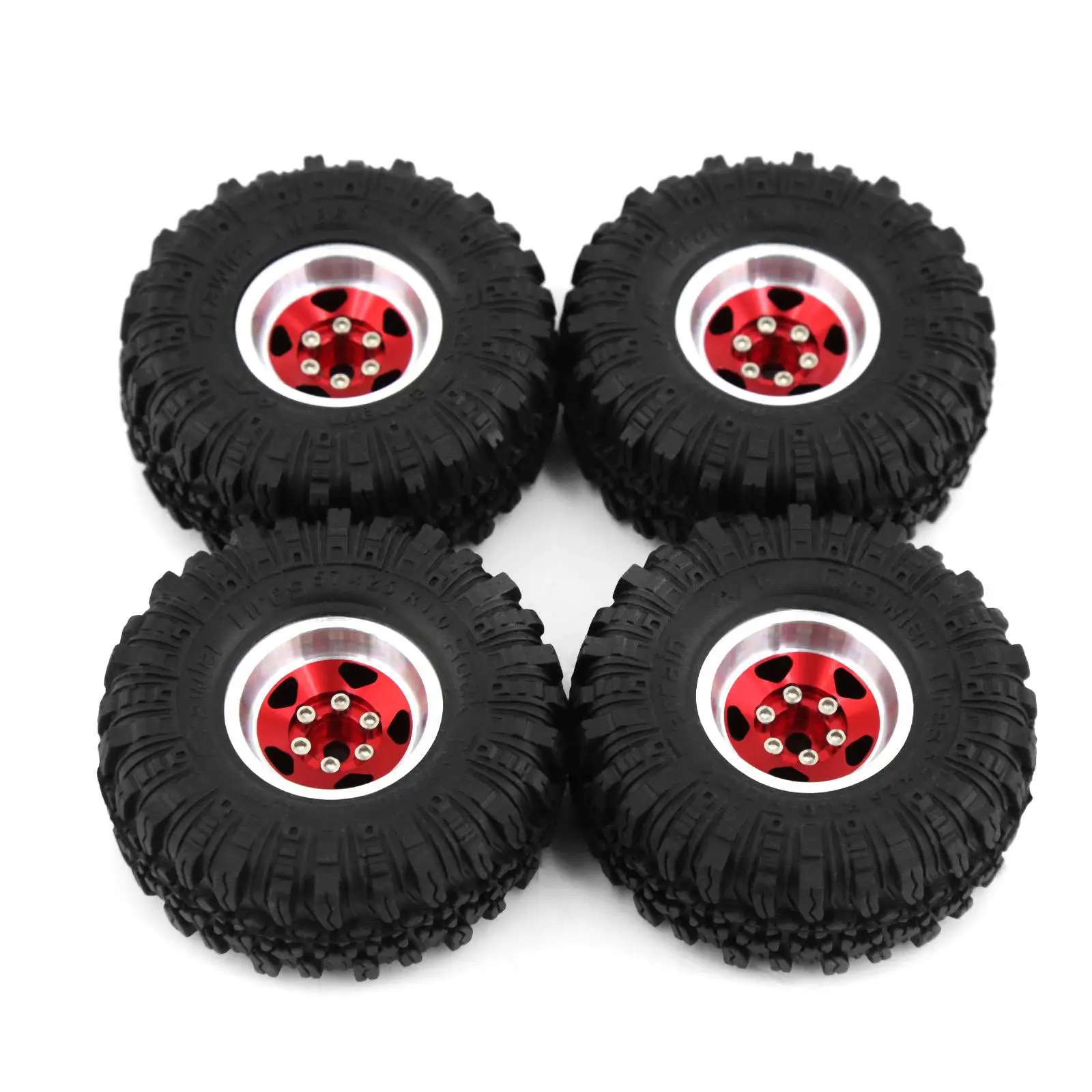 4x Wheel Rims Tires Set RC Truck Tires Wear Resist RC Car Tire RC Wheels and Tires for 1/18 RC Truck Accessories