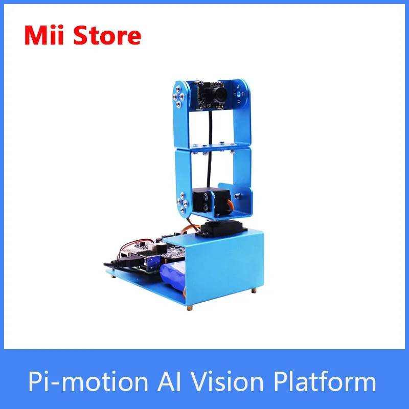 

Pi-motion AI Vision Platform Robot, Support Python programming OpenCV AI artificial intelligence, suit for Raspberry Pi 4B/3B+