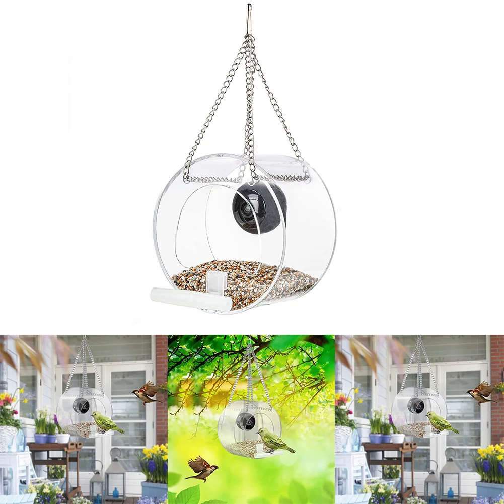 Bird House Multifunctional Bird Feeder With Camera  Wifi Transparent Visible Birdcage 1080HD Night Version Camera