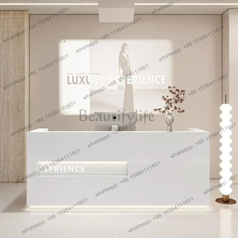 Best Sellers Beauty Salon Reception Desks Clothing Store Modern Atmosphere Reception Desks Simple Office Furniture Meja Penerima