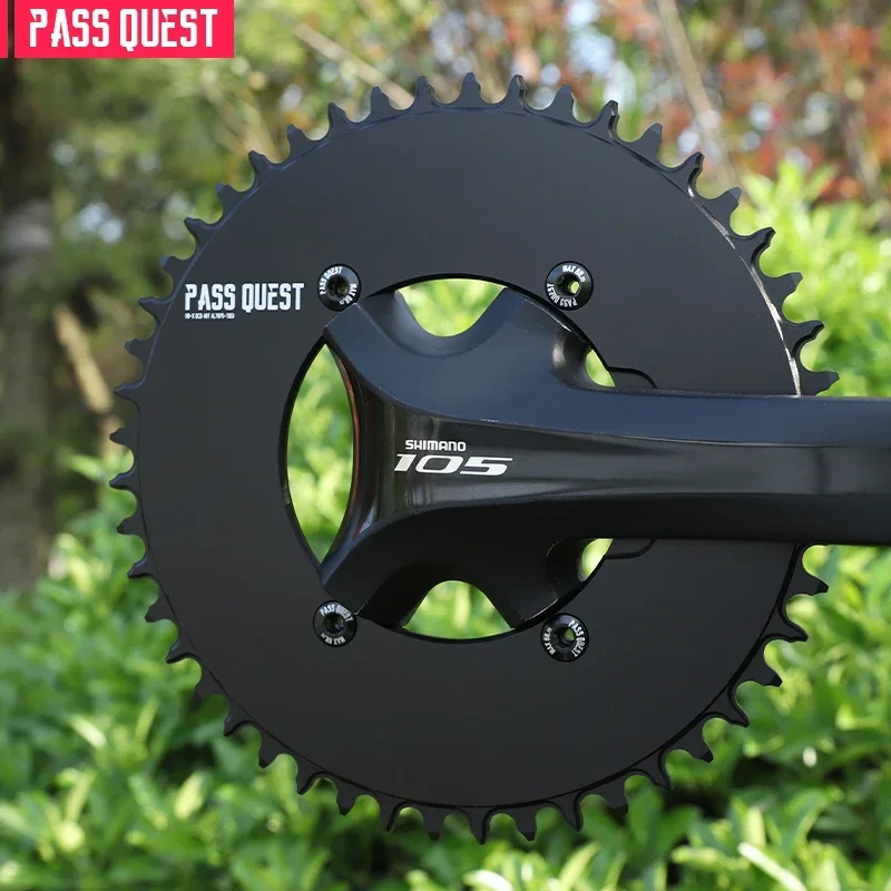 PASS QUEST X110BCD AERO Narrow Wide Chainring for R3000/4700/5800/6800/DA9000 Chainwheel BLACK gravel folding bike available