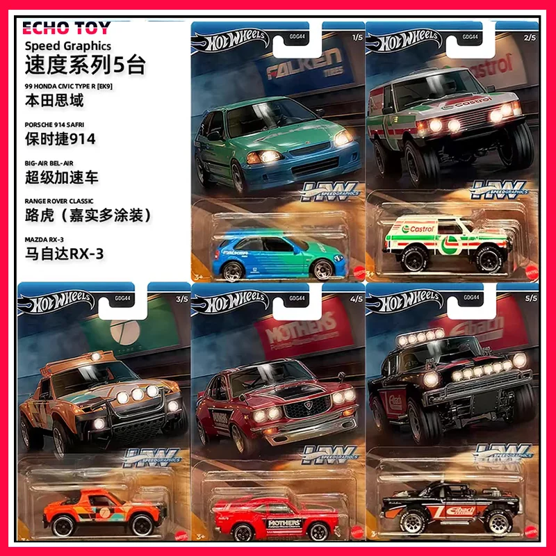 Hot Wheels Premium Speed Graphics Series Car Model Gdg44 Alloy Honda Civic Ek9 Porsche Mazda Model Collection Kid Man Gift  Toys