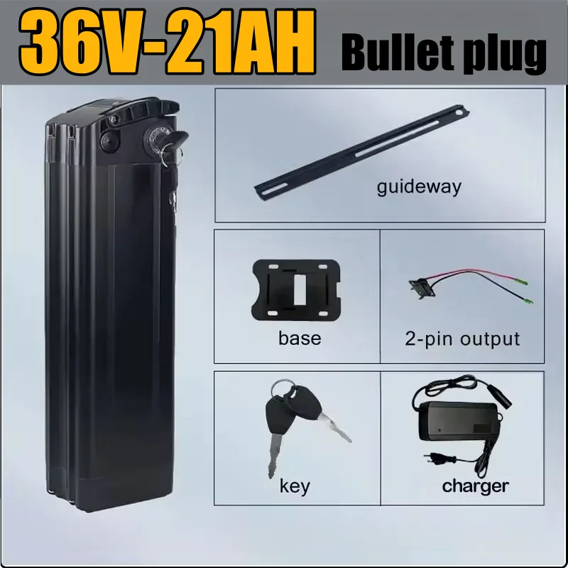 36V 48V52V 40ah Fahrad Silver Fish Akku Accu 20/30/40ah 48V Lithiumbatterij Motorbereik 250-1500W, Automotive-grade batterijcellen