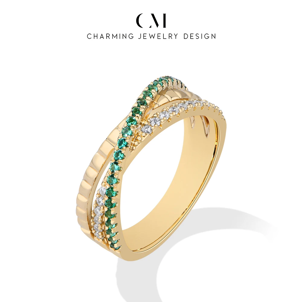 

CHARMING 2026 Emerald classic design Ring for Women party Fine Jewelry Birthday Gift with good luck