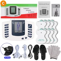 Full Body Tens Muscle Electrostimulator EMS Acupuncture Therapy Massage Relax Digital Meridian Physiotherapy Apparatus Full Set