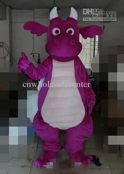 New Adult Hot Sale Foam Purple Dinosaur Fancy Cartoon Mascot Costume Plush Christmas Fancy Dress Halloween Mascot Costume