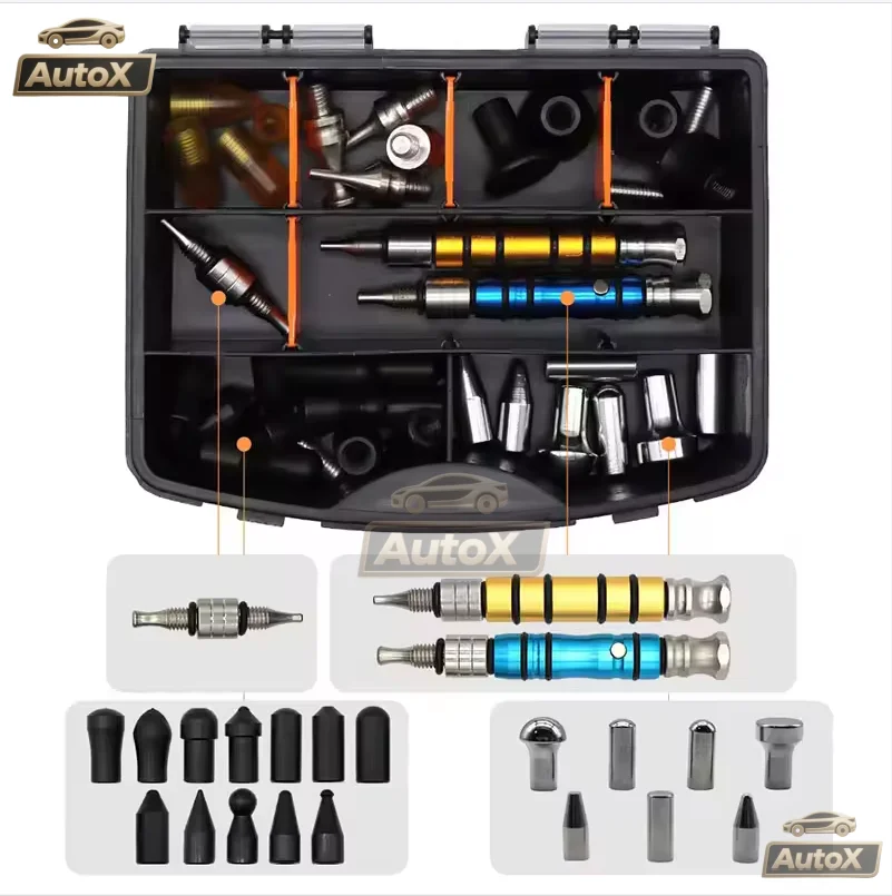 

34pcs titanium alloy magnetic car dent repair tool lifter tool impact pen hammer kit unpainted sheet metal dent PDR repair tool