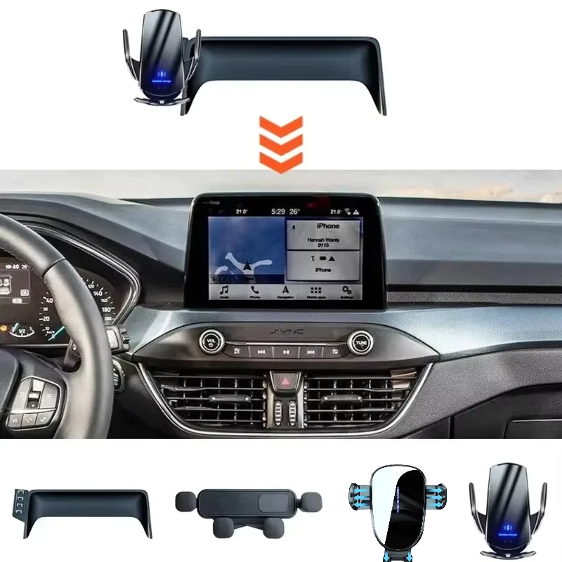 

Car Phone Holder 8.0-Inch Screen Fixed Navigation Bracket For Ford Focus 2019 2020 Mobile Gravity Linkage Car Accessories