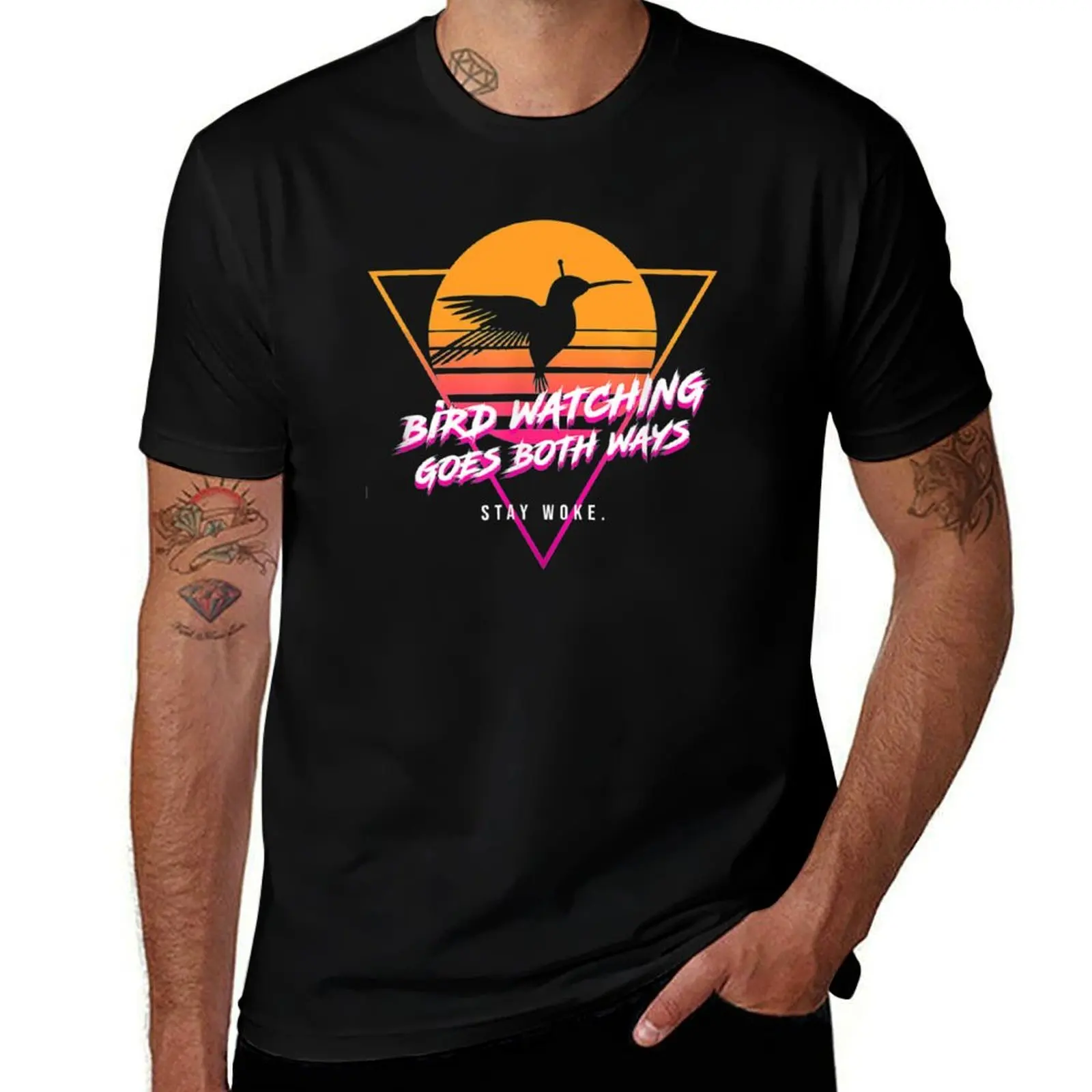 L'observation des oiseaux est bidirectionnelle, ce n'est pas la vérité, meme T-shirt, T-shirt à col rond grande taille