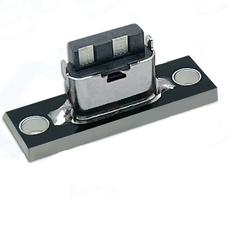 10 Pcs USB 3.1 Type C Sockets (With Screw Mounting Plate) 2-pin, 4-pin Female Connector Jacks Charging Port Forward And Reverse