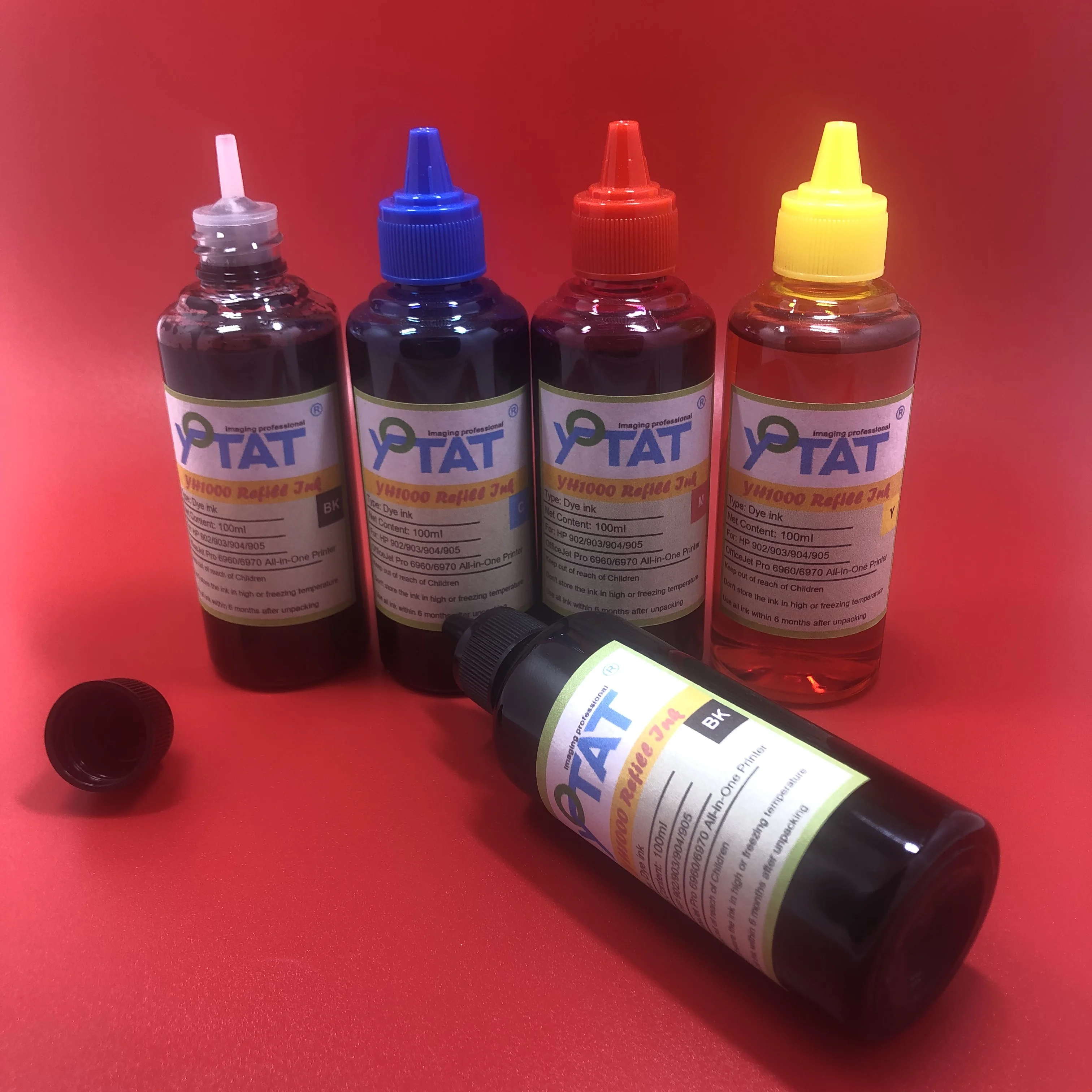 YOTAT 4Color Special Dye Ink for HP  902 903 904 905 906 907 908 909 Ink Cartridge CISS