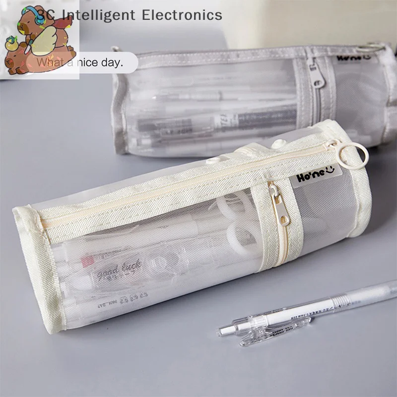 Exam Specific Pencil Case High-value Cylindrical Pencil Case Student Large Capacity Transparent Storage Pencil Case