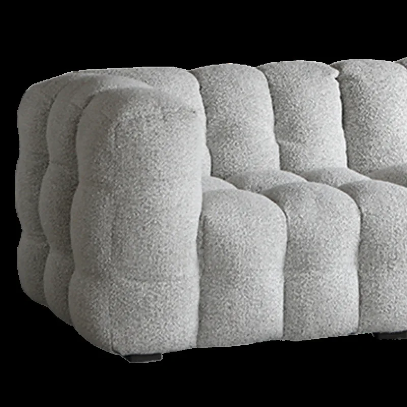 Nordic lamb wool sofa, retro simple lamb wool sofa