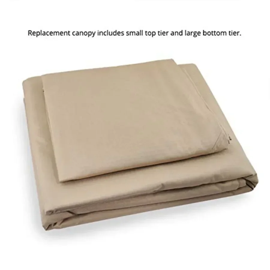 Replacement  Top Cover for 12ft Hexagon Gazebo - Riplock 350 Fabric Black UV Protection and Weather Resistant