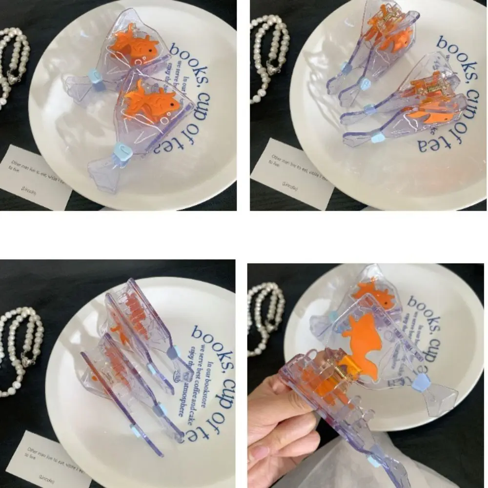Klip rambut cakar bunga cakar rambut ikan mas kecil asam asetat klip rambut busur kartun aksesori rambut cakar rambut besar wanita