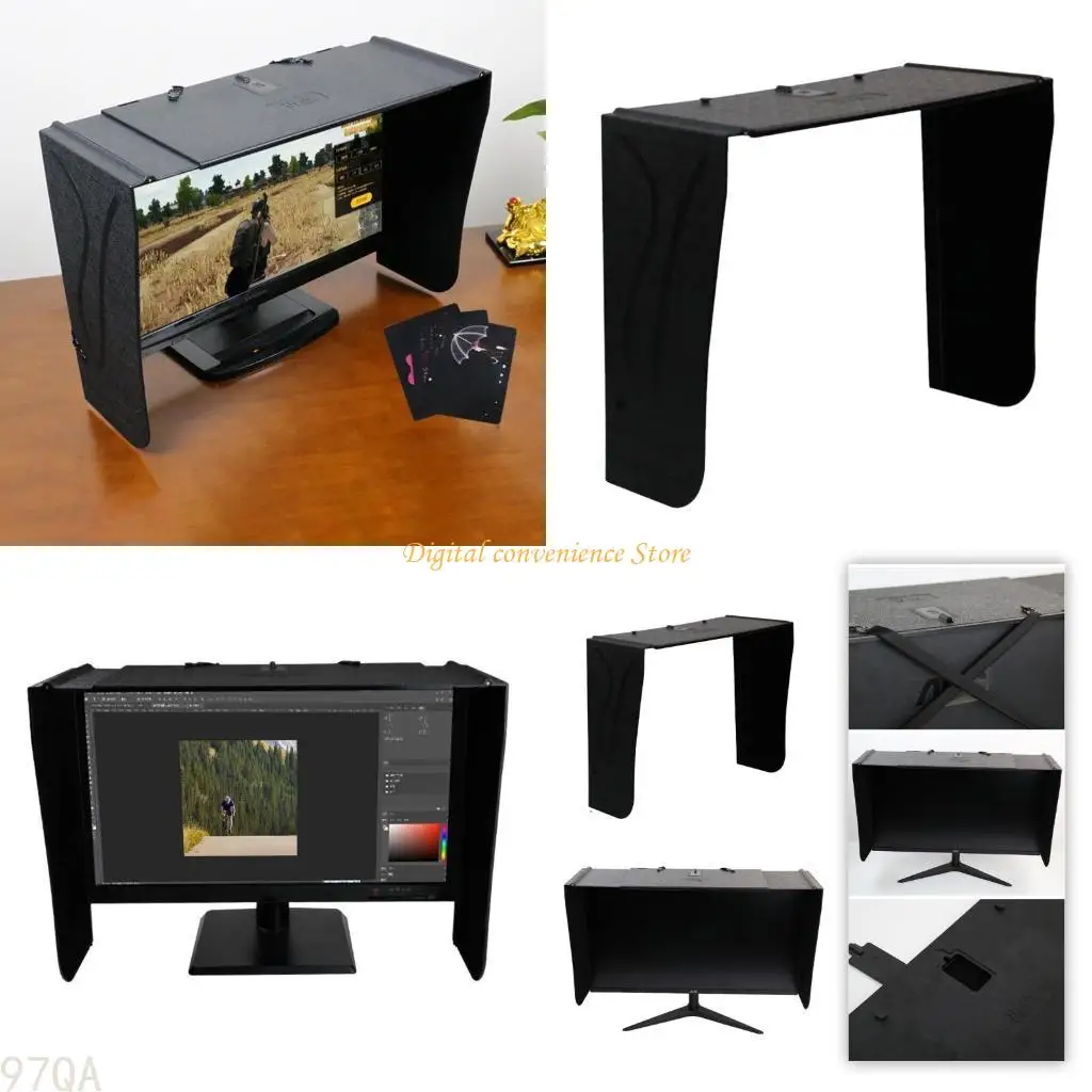 

97qa 27 -дюймовый регулируемый монитор Солнцезащитные козырьки капюшон