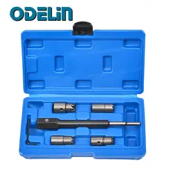 5 uds Auto Coche diésel inyector asiento cortador limpiador reparación removedor kit de herramientas de extracción