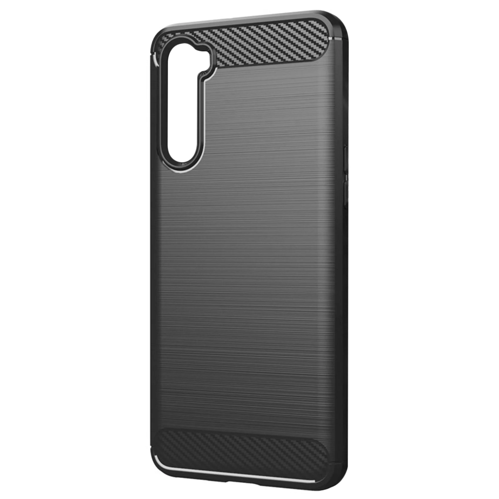 For OnePlus Nord Case Black Slim Fit Flexible TPU Case Brushed Texture Soft Protective Cover for OnePlus Nord Rich