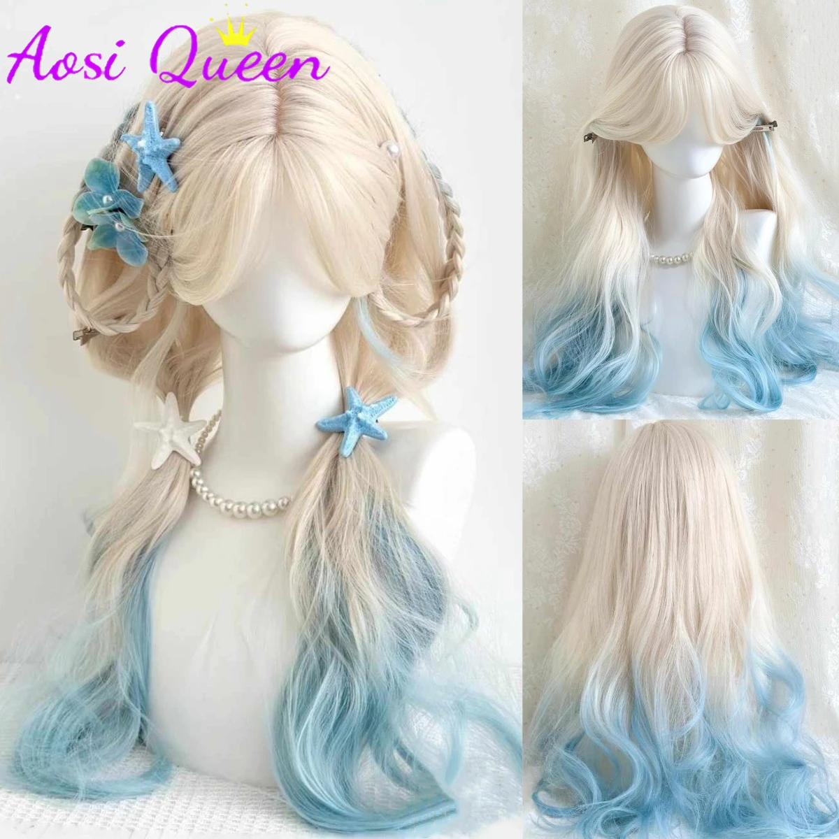Blue white wig Verified Supplier Blue White Wig 1k+ | Alibaba.com main image 2