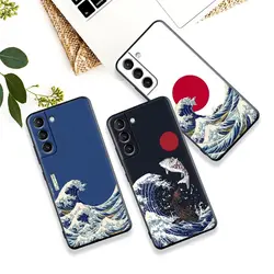 Japan Art Hokusai kanagawa Great Wave Case For Samsung Galaxy S24 S23 Ultra 5G S21 S20 FE Cover For Galaxy S22 s23 S10 Plus Case