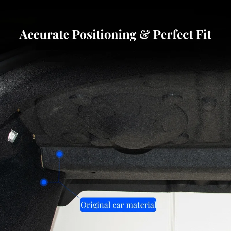 Rear Trunk Soundproof Mats For Tesla Model 3 2024 Highland, Trunk Hood Sound Deadening Mats Protective Pad Noise Reduction