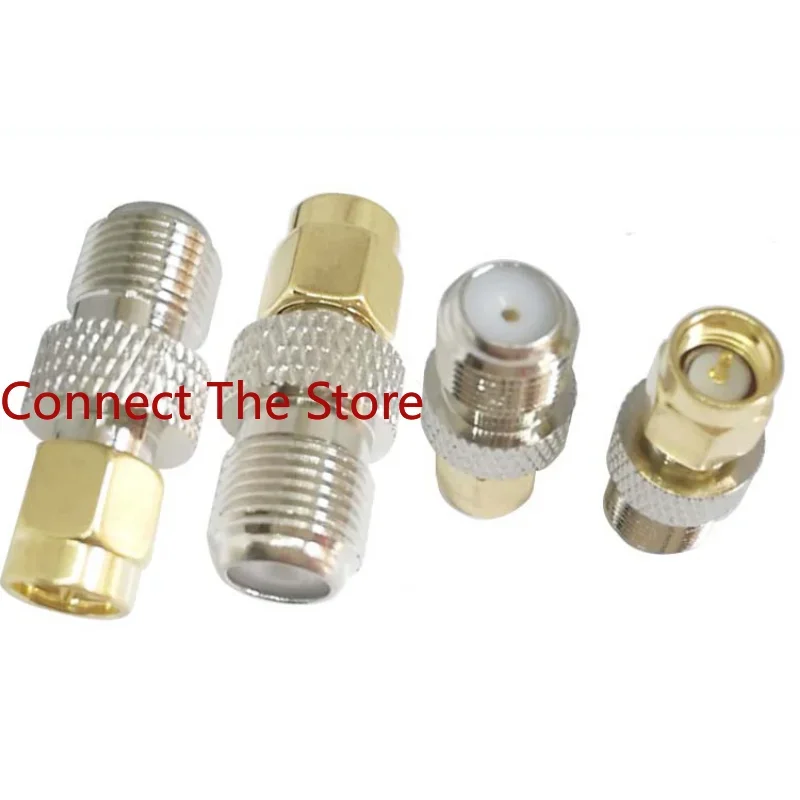 4PCS Female-to-SAM Male RF Adapter English Female-to-SMA  F-head Connector Is Reversely Connected With  Revolution Female