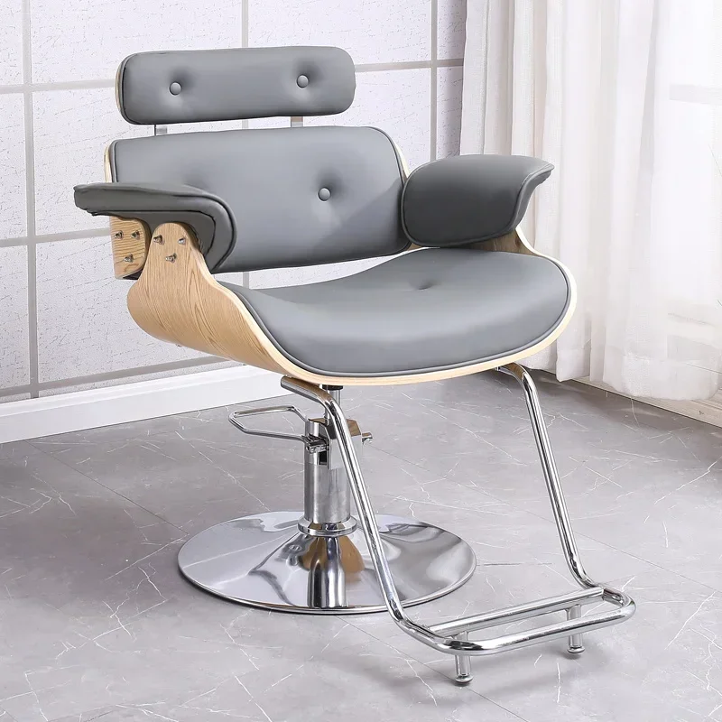 

Beauty Man Barber Chair Home Personalized Aesthetic Luxury Chair Leg Rest Professional Cadeira De Barbeiro Salon Furniture