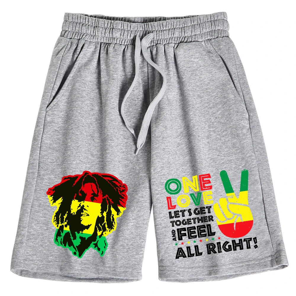 Bob Marley One Love 2024 Short Pants Man Woman Outdoor Casual Loose Beach Cotton