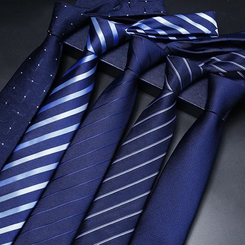 

Tie, men's formal attire, zipper style wedding groom, men's business hands tie blue, lazy people don't need to tie knots, one pu