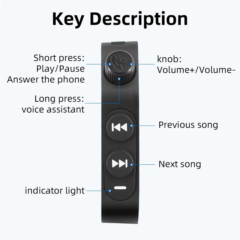 

Контроллер руля мотоцикла Bluetooth Беспроводной медиаконтроллер Велосипедный руль Водонепроницаемый медиаконтроль-AD39